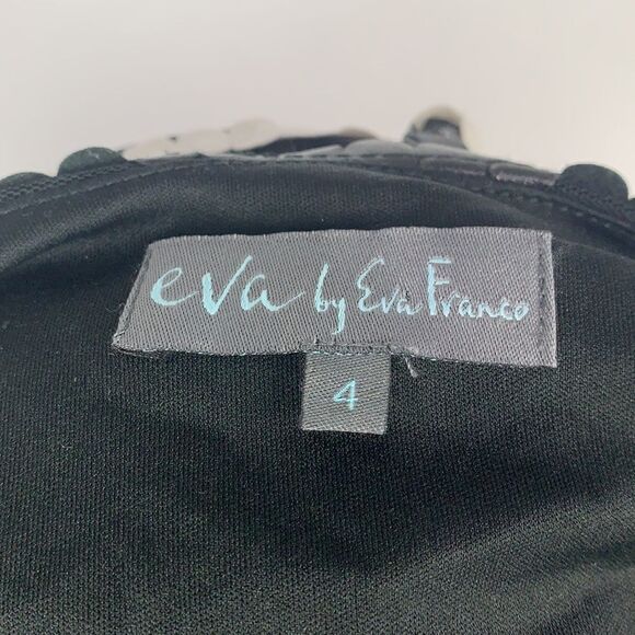 Eva Franco black white circles striped midi dress - Picture 8 of 8